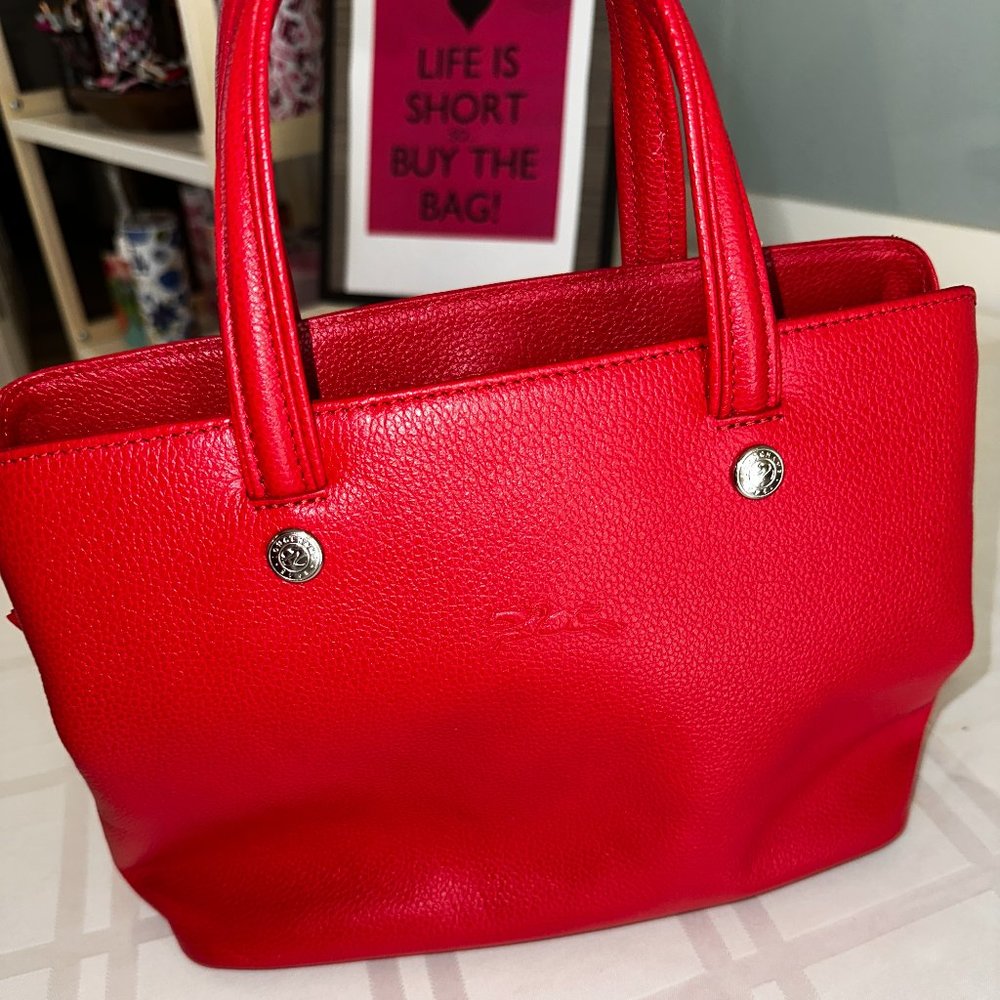 Longchamp Le Foulonne Leather Top Handle Tote